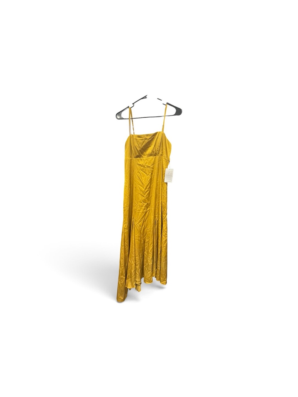 Socialite Mustard Gold Satin Maxi Slip Dress